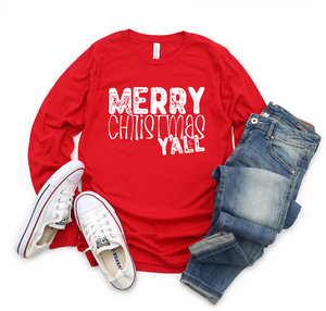 Merry Christmas Y'all - Screen Print Transfer