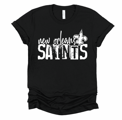 New Orleans Saints Grunge Screen Print Transfer