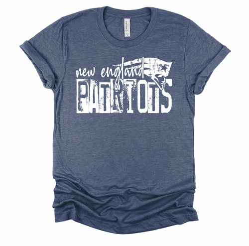 New England Patriots Grunge Screen Print Transfer