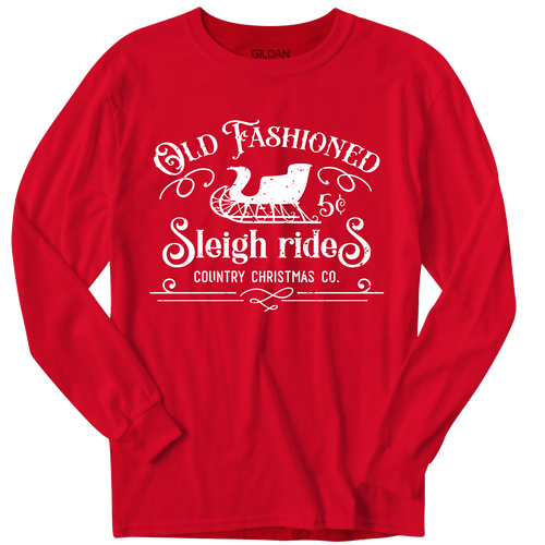 Old Fashioned Sleigh Rides - Screen Print Transfer