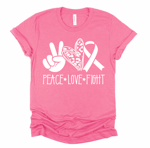 Peace Love Fight Leopard - Screen Print Transfer