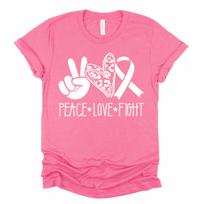 Peace Love Fight Leopard - Screen Print Transfer