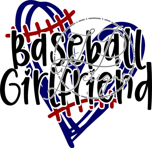 Baseball Girlfriend Sketch Heart CDR, PNG, SVG file