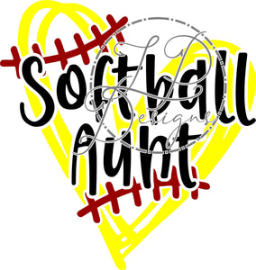 Softball Aunt CDR, PNG, SVG file