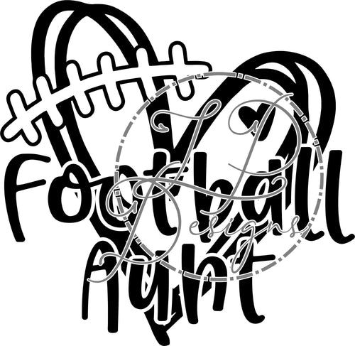 Football Aunt Sketch Heart CDR, PNG, SVG file