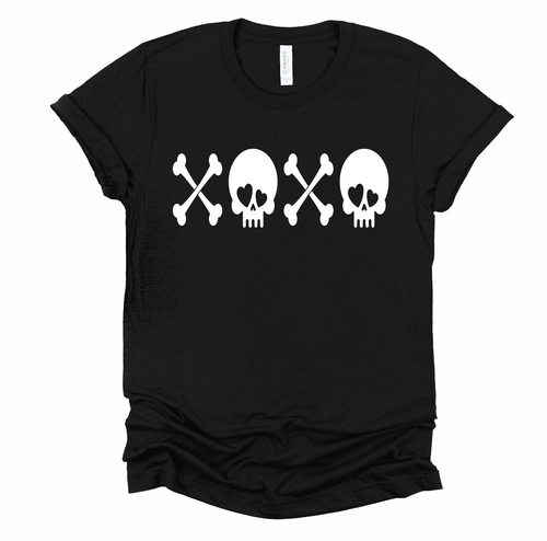 XOXO Skull - Screen Print Transfer